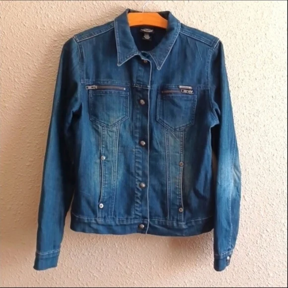 HARLEY Davidson Jeans Jacket. - Picture 4 of 10